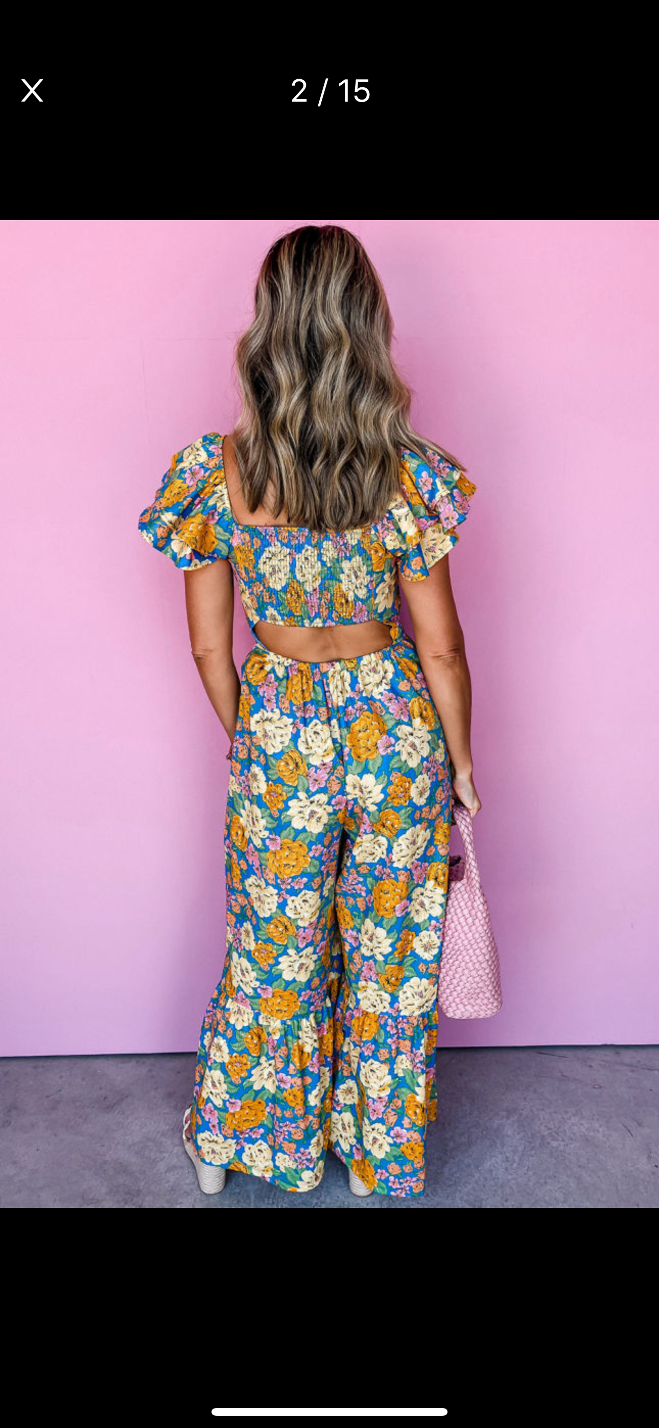 Floral Print Cutout Jumpsuit